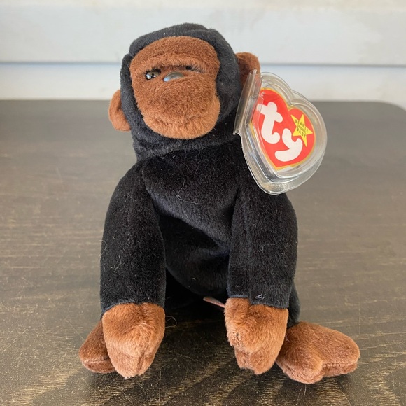 RARE 1996 Ty Beanie Baby “CONGO”the GorillaWith Multiple Errors And PVC